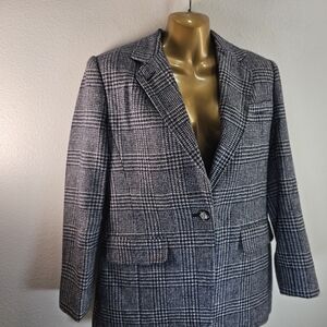 Lauren Ralph Lauren Checkered Blazer in Black and Gray size 6P